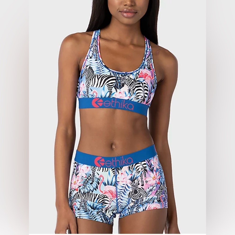 Ethika Women’s Staple Matching Set - Sports Bra & Shorts - New Trendy Loungewear